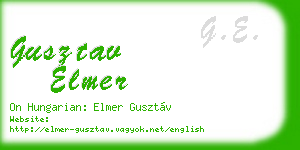 gusztav elmer business card